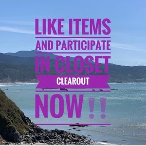 DISCOUNTED PRICE AND SHIPPING on ALL LIKED ITEMS on Closet Clear Out promotion